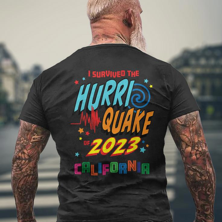 Hurriquake Hurri Quake 2023 California Hurriquake Survivor Men's T-shirt Back Print Gifts for Old Men