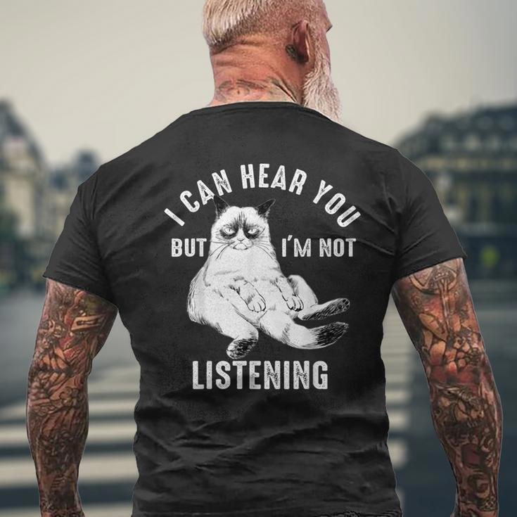 I Can Hear You But Im Not Listening Funny Mens Back Print T-shirt Gifts for Old Men