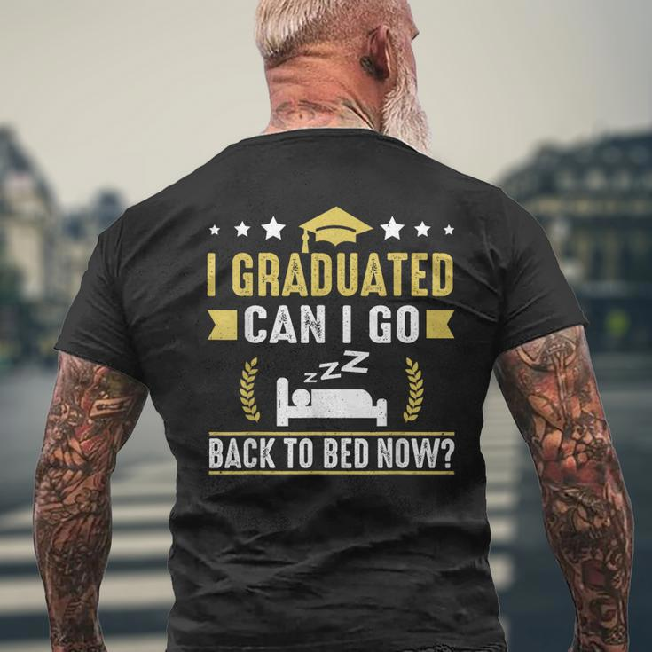 I Graduated Class Of 2023 Graduation Funny School Graduation Mens Back Print T-shirt Gifts for Old Men