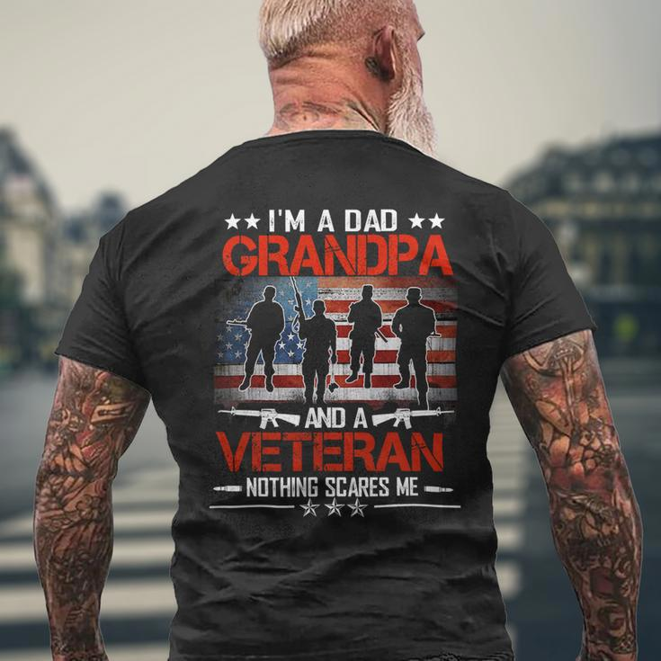 Im A Dad Grandpa Proud Veteran Fathers Day 235 Mens Back Print T-shirt Gifts for Old Men