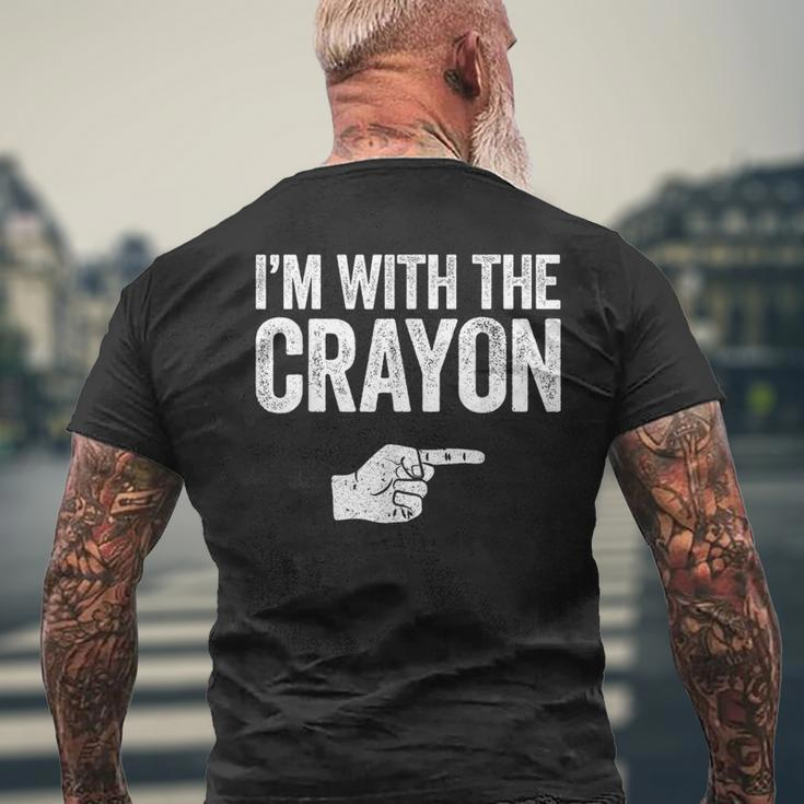 I'm With The Crayon Matching Crayon Costume Men's T-shirt Back Print Gifts for Old Men