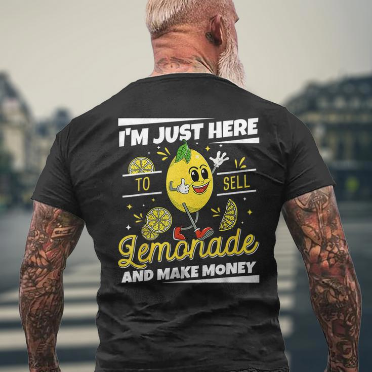 Im Just Here To Sell Lemonade Stand Boss Funny Lemon Juice Mens Back Print T-shirt Gifts for Old Men