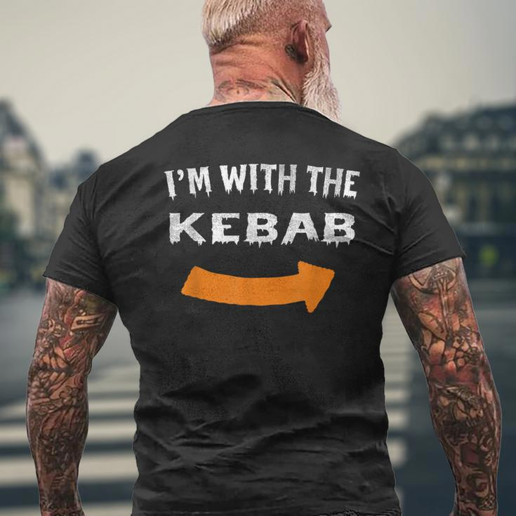 I'm With The Kebab Lazy Halloween Costume Men's T-shirt Back Print Gifts for Old Men