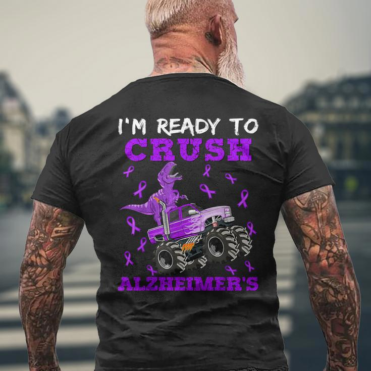 I'm Ready To Crush Alzheimer's Dinosaur Truck Boys Toddler Men's T-shirt Back Print Gifts for Old Men