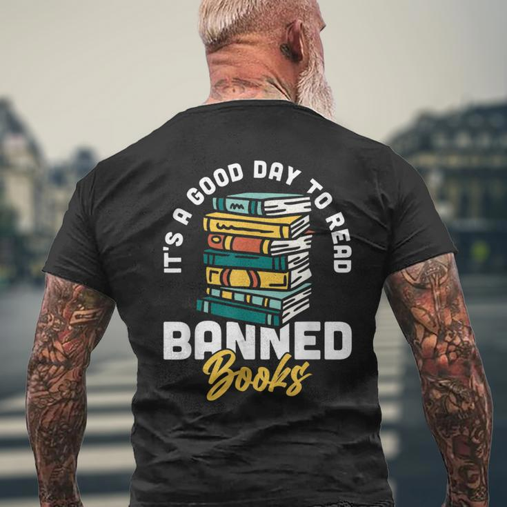 Its A Good Day To Read Banned Books Bibliophile Bookaholic Mens Back Print T-shirt Gifts for Old Men