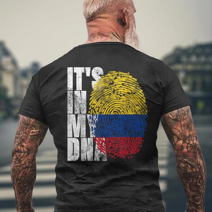 It's In My Dna Colombian Proud Hispanic Colombia Flag Men's T-shirt Back Print Gifts for Old Men