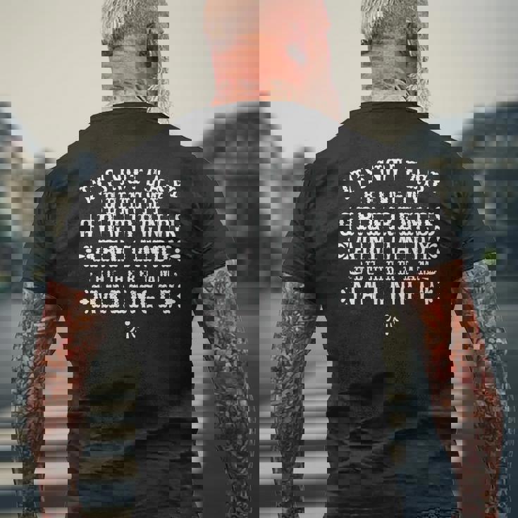 Its Not Easy Being My Girlfriends Arm Candy But Here I Am Mens Back Print T-shirt Gifts for Old Men