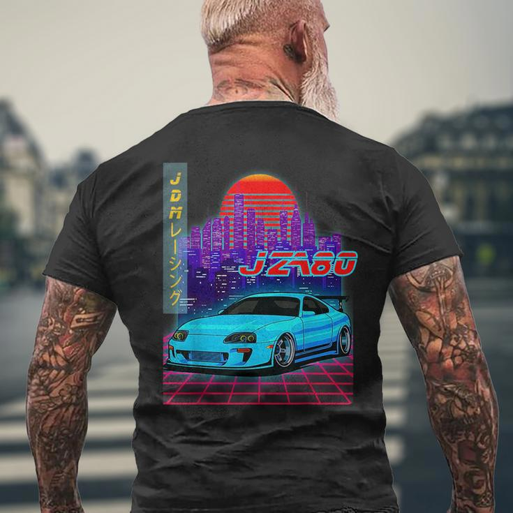 Jdm Japanese Automotive Retro Tuner Car Mens Back Print T-shirt Gifts for Old Men