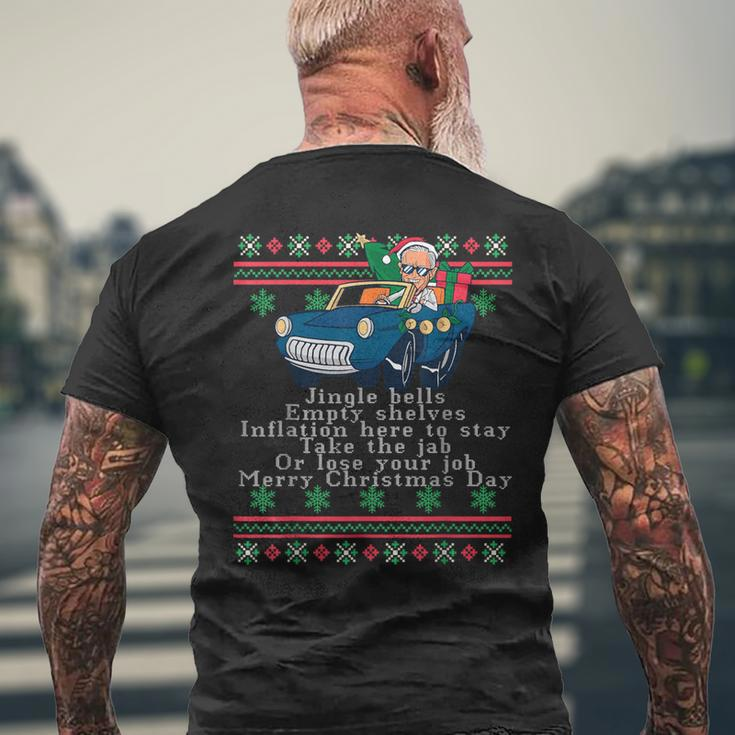 Jingle Joe Biden Santa Trump Ugly Christmas Sweater Men's T-shirt Back Print Gifts for Old Men