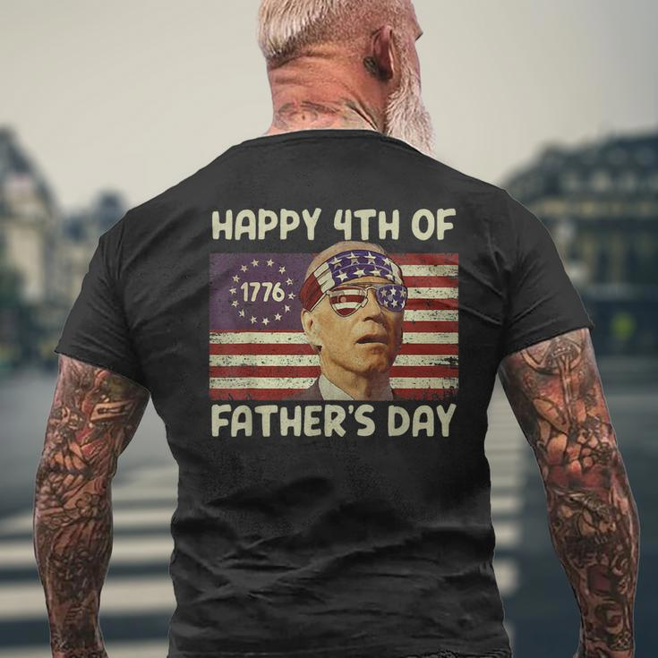 Joe Biden Happy 4Th Of Fathers Day 4Th Of July Men's Back Print T-shirt Gifts for Old Men