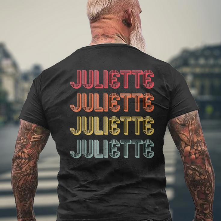 Juliette Name Personalized Retro Vintage 90S Birthday Men's Back Print T-shirt Gifts for Old Men