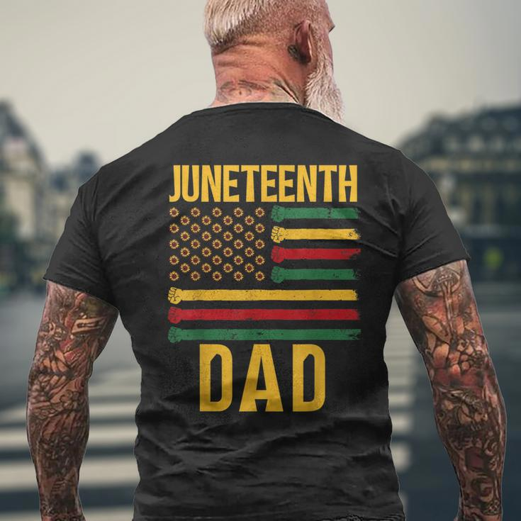 Junenth Dad 1865 Family Black African Father Daddy Papa Mens Back Print T-shirt Gifts for Old Men