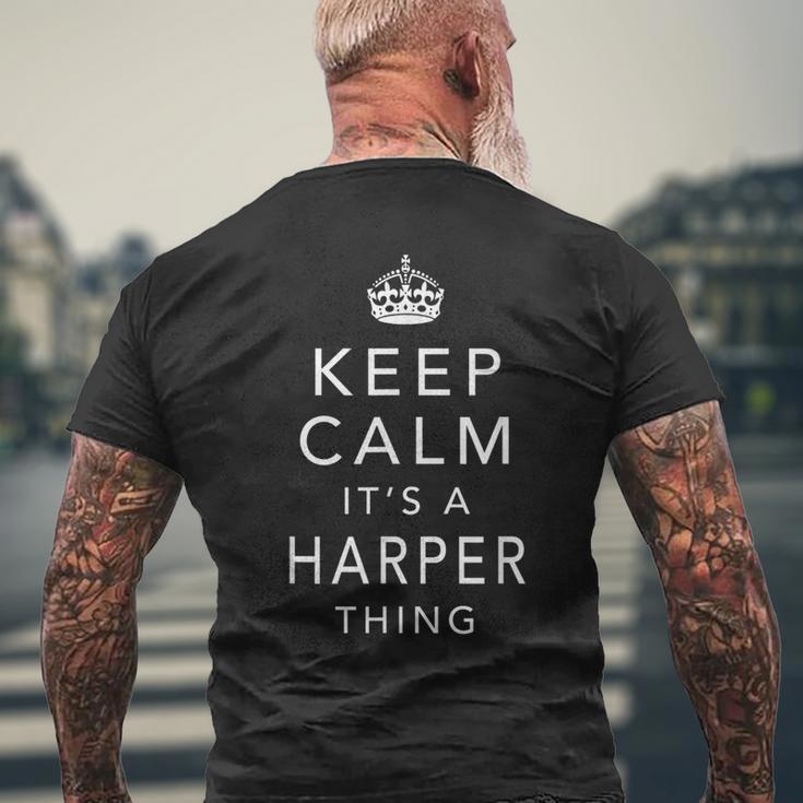 Keep Calm Its A Harper Thing Personalized First Name Men's Back Print T ...
