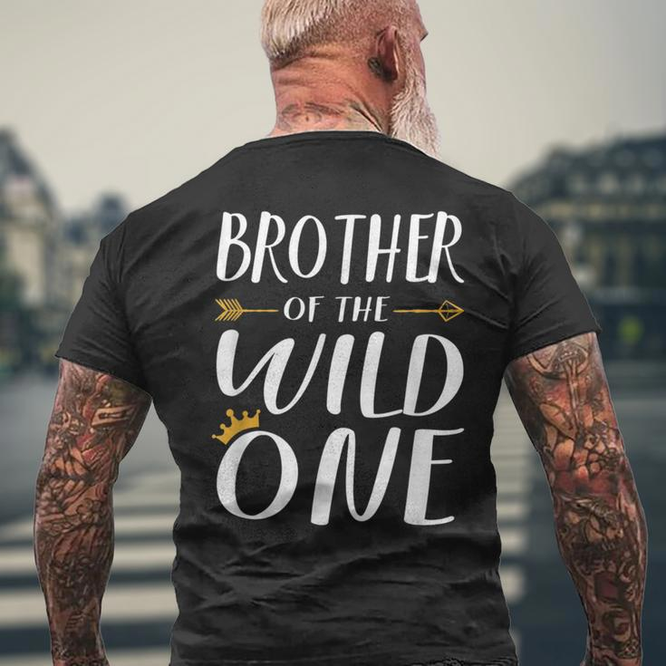 Kids Funny Brother Of The Wild One Thing 1St Birthday Funny Gifts For Brothers Mens Back Print T-shirt Gifts for Old Men