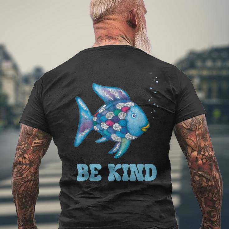 Be Kind Rainbow Fish Teacher Life Teaching Back To School Men's T-shirt Back Print Gifts for Old Men