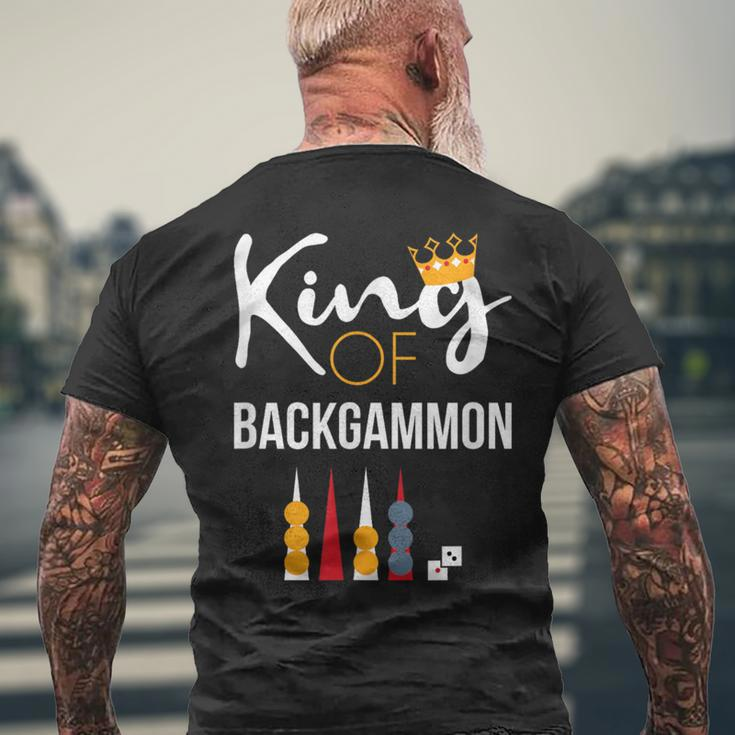 King Of Backgammon Board Game Backgammon Player Men's T-shirt Back Print Gifts for Old Men