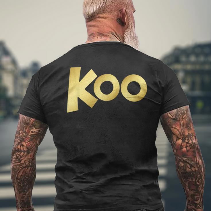 Koo Gold Lettering Koo Men's T-shirt Back Print Gifts for Old Men