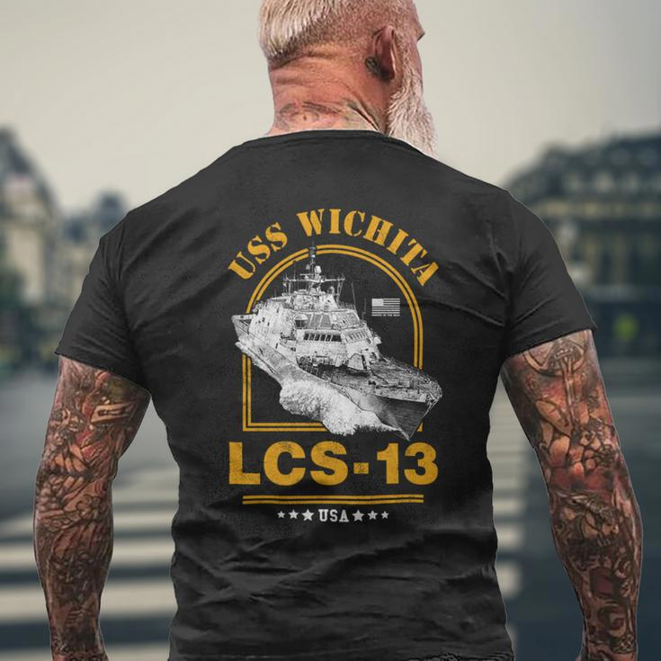 Lcs-13 Uss Wichita Mens Back Print T-shirt Gifts for Old Men