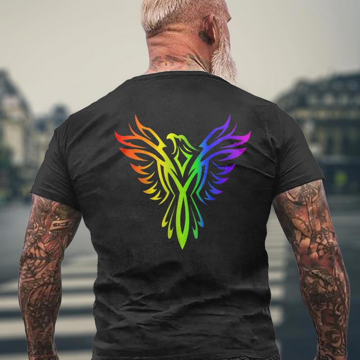 Lgbt Gay Lesbian Pride Phoenix Mens Back Print T-shirt Gifts for Old Men