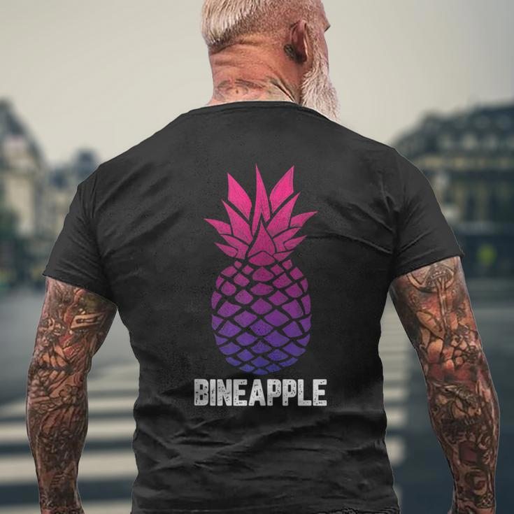 Lgbt-Q Bi-Sexual Pineapple Tropical Summer Cool Pride Gifts Mens Back Print T-shirt Gifts for Old Men