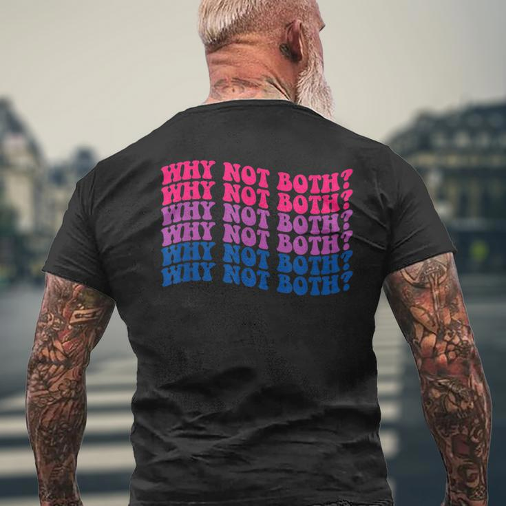 Lgbtq Bisexual Pride Bi-Furious Why Not Both Mens Back Print T-shirt Gifts for Old Men
