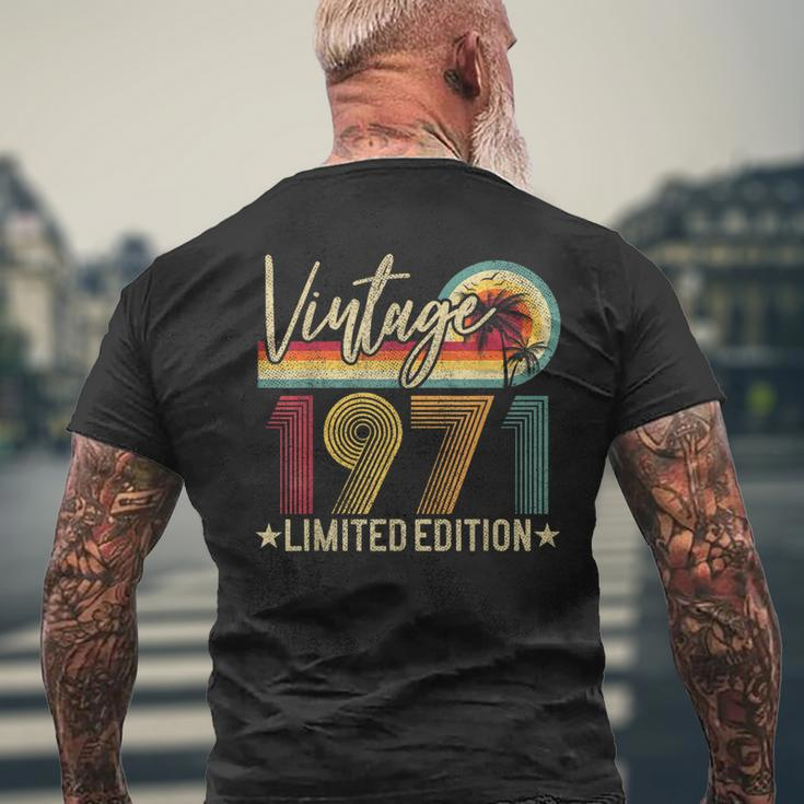 Limited Edition 1971 51St Birthday 51 Years Old Vintage Men's T-shirt Back Print Gifts for Old Men