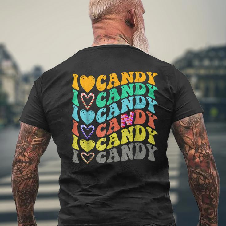 I Love Candy Halloween Party Cute Trick Or Treat Candyland Men's T-shirt Back Print Gifts for Old Men