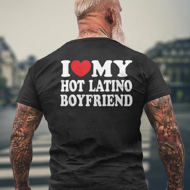 I Love My Hot Latino Boyfriend Bf I Heart My Boyfriend Men's T-shirt Back Print Gifts for Old Men