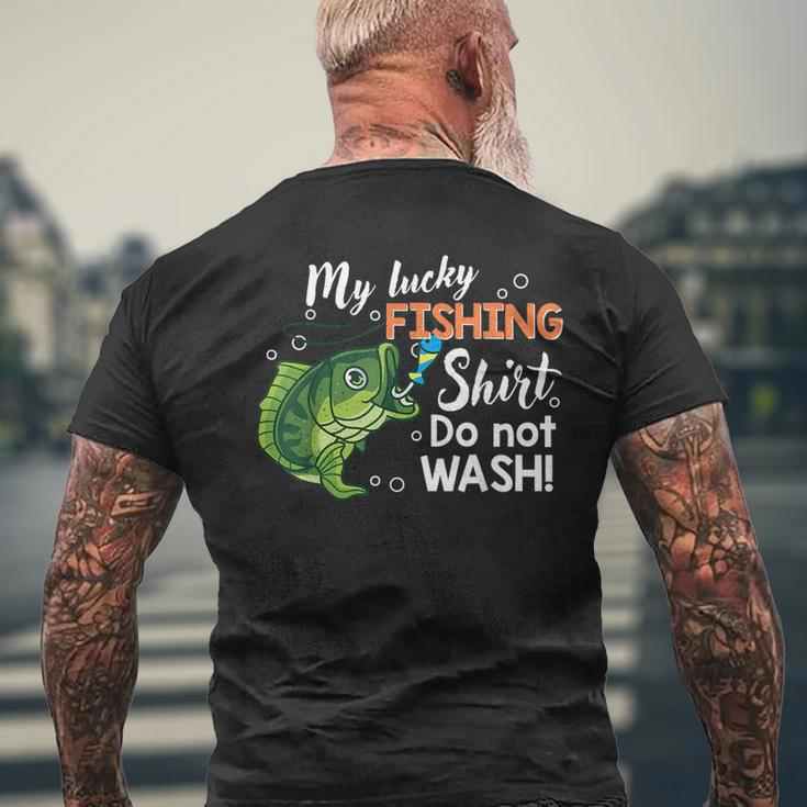 Lucky Fishing- Bass Fish Kids Youth Boy Men Women Funny Gifts For Fish Lovers Funny Gifts Mens Back Print T-shirt Gifts for Old Men