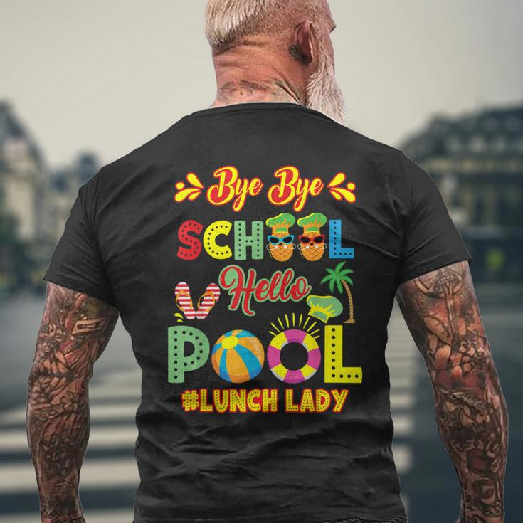 Lunch Lady Summer Break Lunch Lady Off Duty School Cafeteria Mens Back Print T-shirt Gifts for Old Men