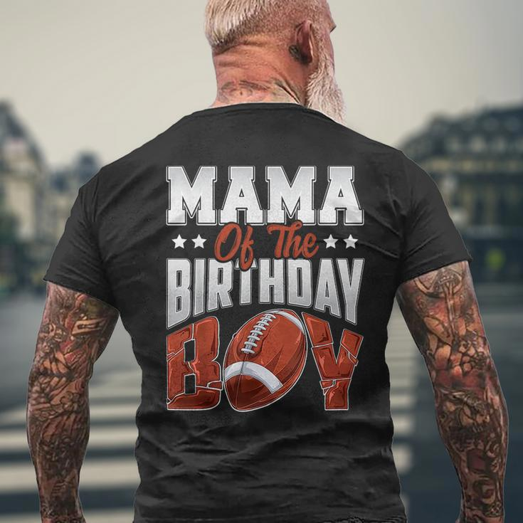 Mama Football Birthday Boy Family Baller B-Day Party Mens Back Print T-shirt Gifts for Old Men