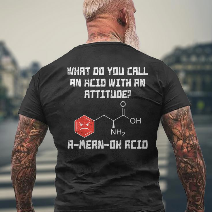 A Mean Oh Acid Chemistry Joke Science Chemist Nerd Men's T-shirt Back Print Gifts for Old Men