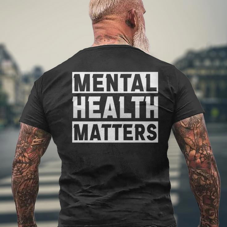 Mental Health Awareness Matters Fight The Stigma Mens Back Print T-shirt Gifts for Old Men