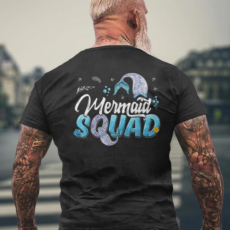 Mermaid Squad Party Mermaid Birthday Matching Set Family Men's Back Print T-shirt Gifts for Old Men