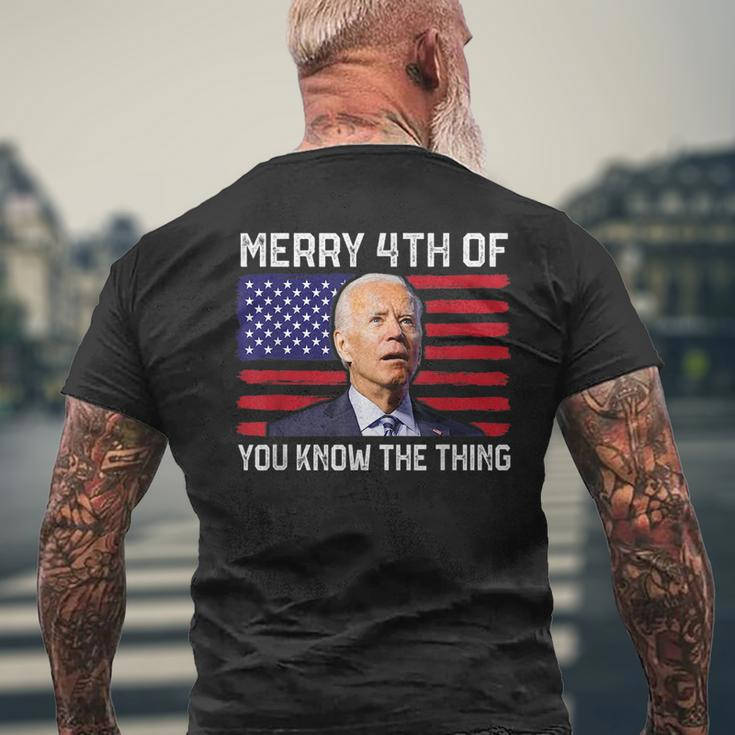 Merry 4Th Of You Know The Thing 4Th Of July Memorial Men's Back Print T-shirt Gifts for Old Men