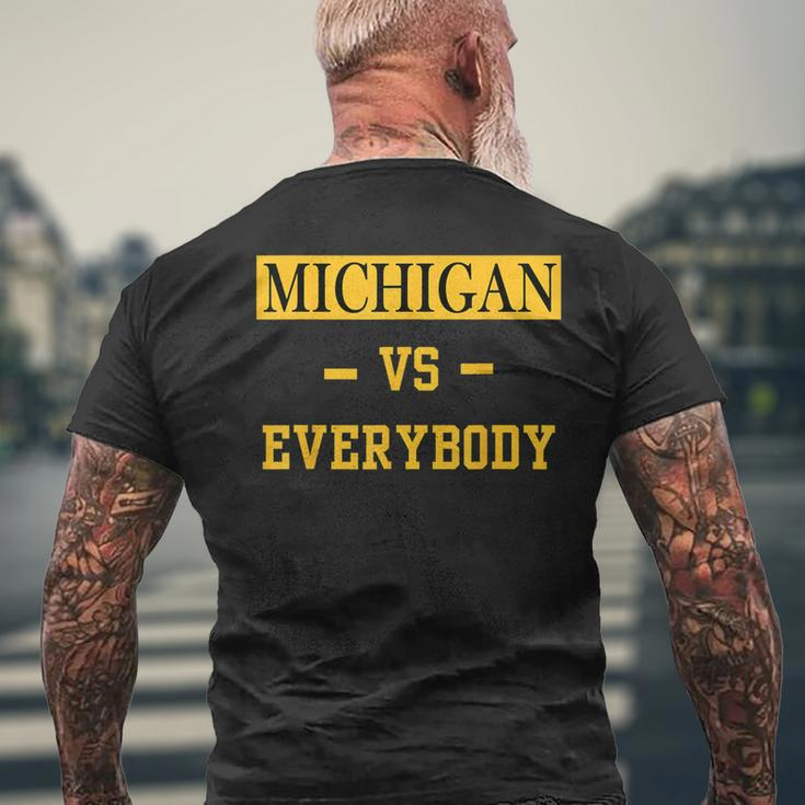 Michigan Vs Everyone Everybody Men's T-shirt Back Print Gifts for Old Men