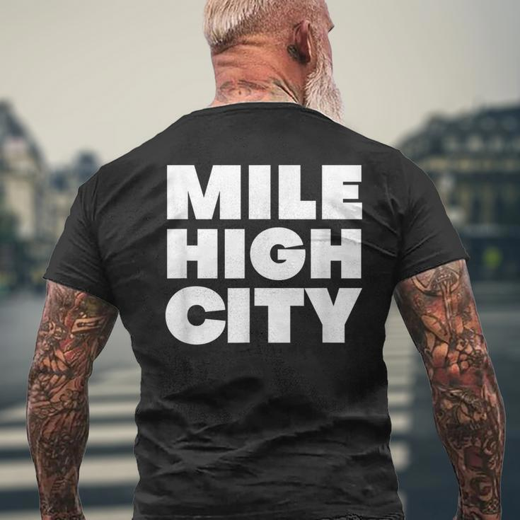 Mile High City - Denver Colorado - 5280 Miles High Mens Back Print T-shirt Gifts for Old Men