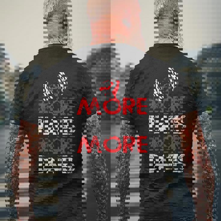 More Plates More Dates Bodybuilding Mens Back Print T-shirt Gifts for Old Men More Plates More Dates Bodybuilding Mens Back Print T-shirt Gifts for Old Men