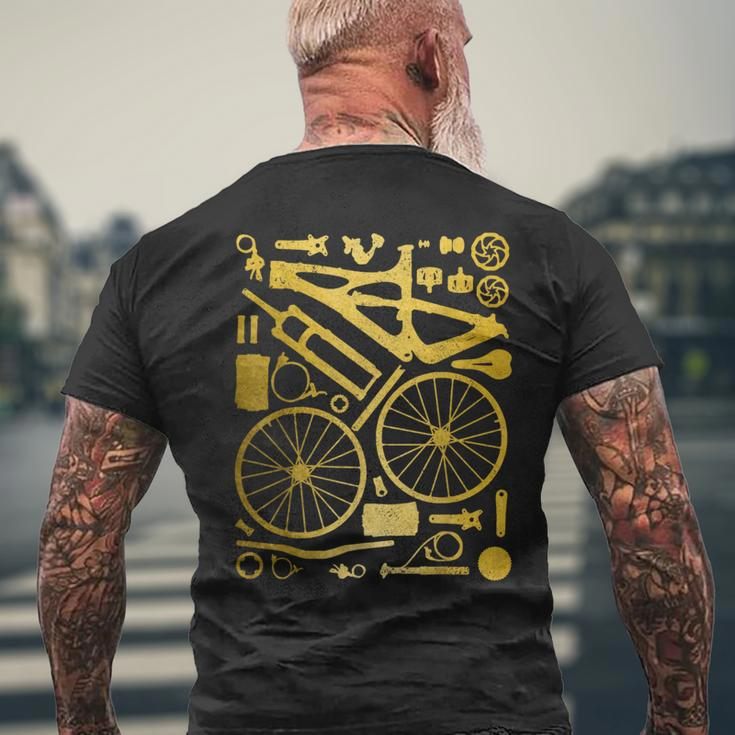 Mountain Bike Mtb Cycling Bicycle Parts Mountain Biker Mens Back Print T-shirt Gifts for Old Men