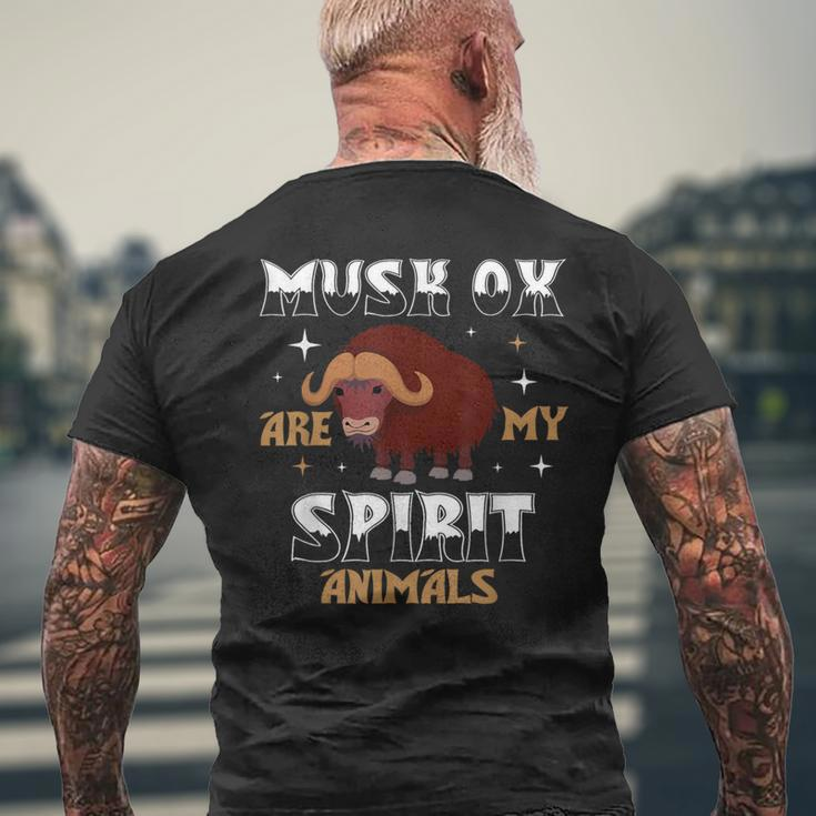 Musk Ox Are My Spirit Animal Men's T-shirt Back Print Gifts for Old Men