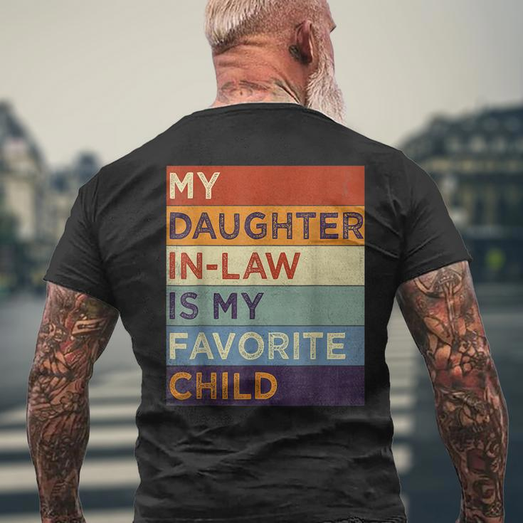 My Daughterinlaw Is My Favorite Child Humor Fathers Day Mens Back Print T-shirt Gifts for Old Men