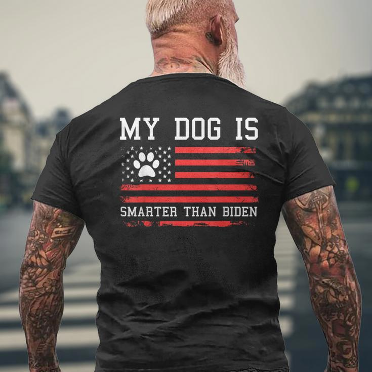 My Dog Is Smarter Than Biden Anti Joe Biden Mens Back Print T-shirt Gifts for Old Men