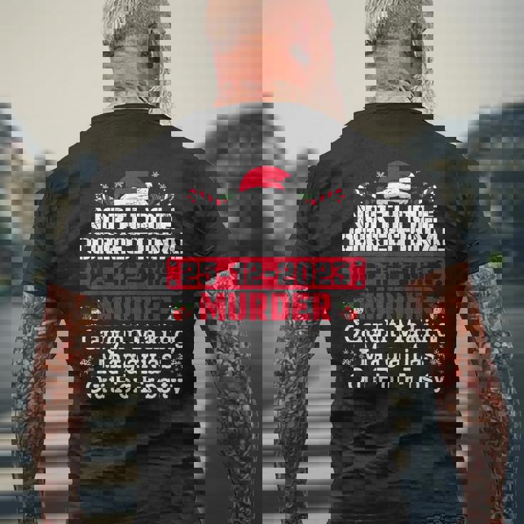 North Pole Correctional Murder Caught Making Margaritas Men's T-shirt Back Print Gifts for Old Men North Pole Correctional Murder Caught Making Margaritas Men's T-shirt Back Print Gifts for Old Men