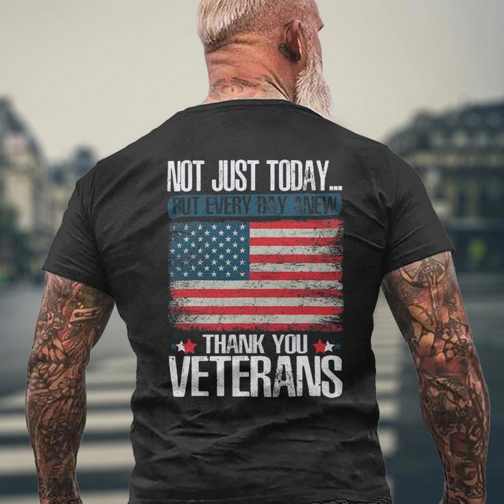 Not Just Today Thank You Veterans 294 Mens Back Print T-shirt Gifts for Old Men