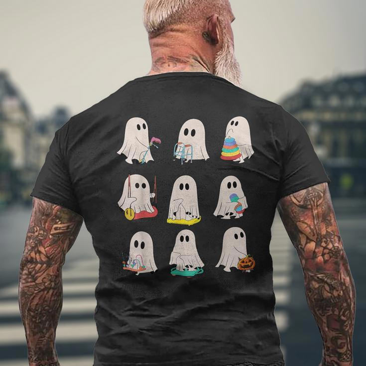 Occupational Therapy Halloween Ot Ghost Boo Speech Therapy Men's T-shirt Back Print Gifts for Old Men
