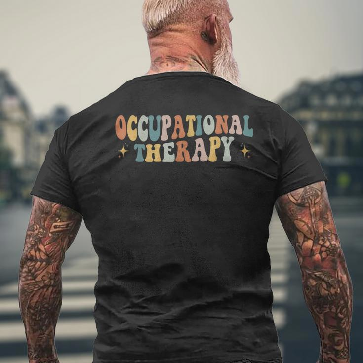 Occupational Therapy -Ot Therapist Ot Month Groovy Retro Mens Back Print T-shirt Gifts for Old Men