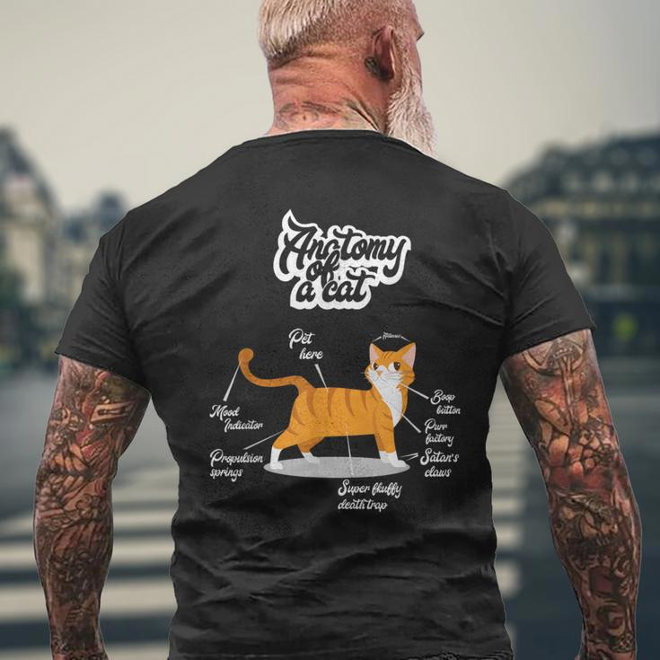 Orange Tabby Cat Anatomy Of A Cat Cute Present Men's T-shirt Back Print Gifts for Old Men