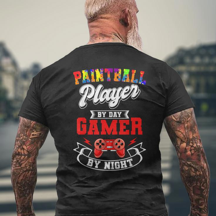 Paintball Paintballer Video Gamer Shooting Team Sport Master Men's T-shirt Back Print Gifts for Old Men
