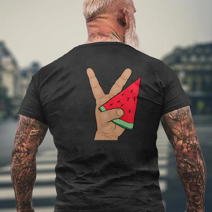 Palestine Watermelon Flag Support Gaza & Freedom Men's T-shirt Back Print Gifts for Old Men