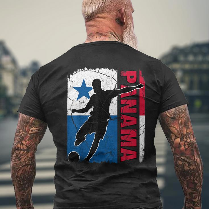 Panamanian Soccer Team Panama Flag Jersey Football Fans Mens Back Print T-shirt Gifts for Old Men